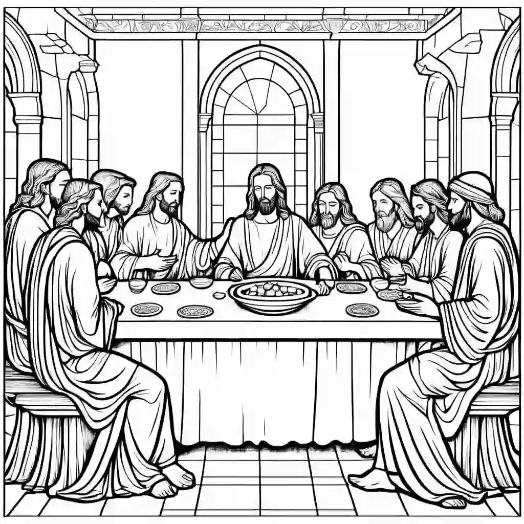 The Last Supper coloring pages